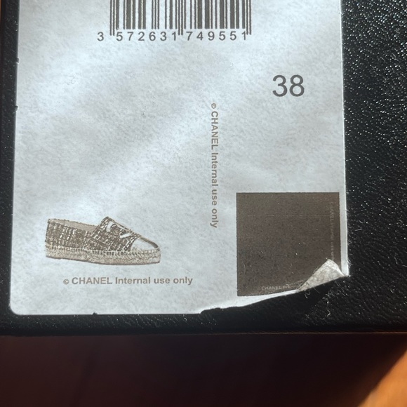 Chanel Lambskin Espadrilles 38 Black - Picture 7 of 13